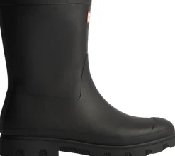 Hunter UNISEX DOWNPOUR SHORT INSULATED BOOT Black Clearance