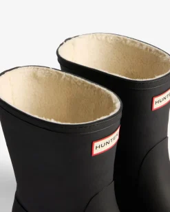 Hunter UNISEX DOWNPOUR SHORT INSULATED BOOT Black Clearance