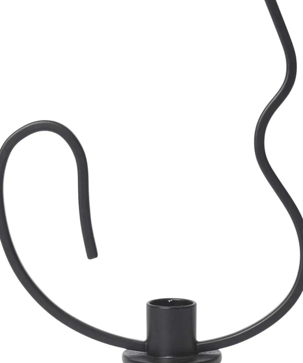 Valse Candle Holder - Low - Black>Ferm Living Sale