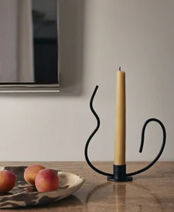 Valse Candle Holder - Low - Black>Ferm Living Sale