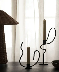 Valse Candle Holder - Low - Black><noscript><img width=