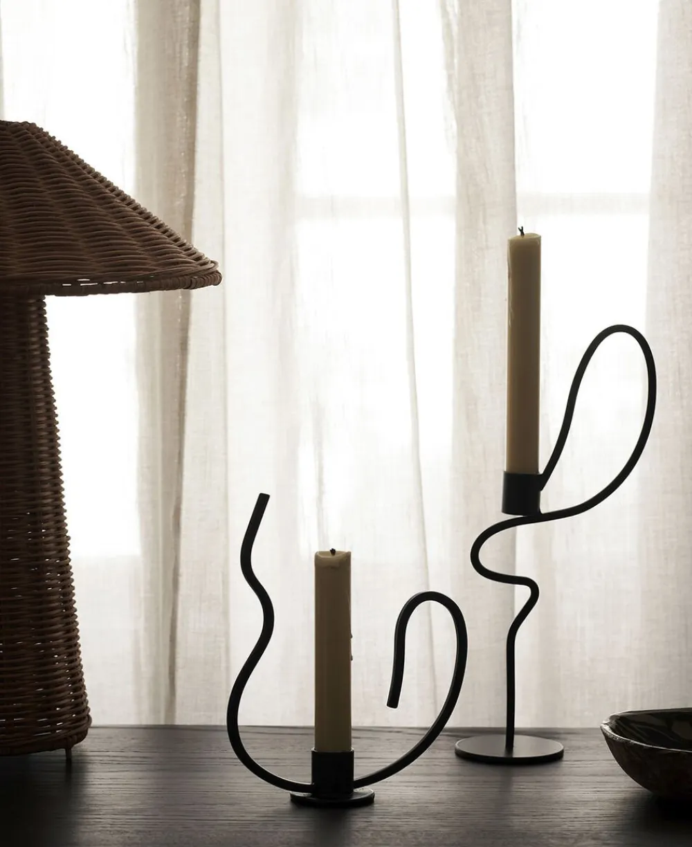 Valse Candle Holder - Low - Black>Ferm Living Sale