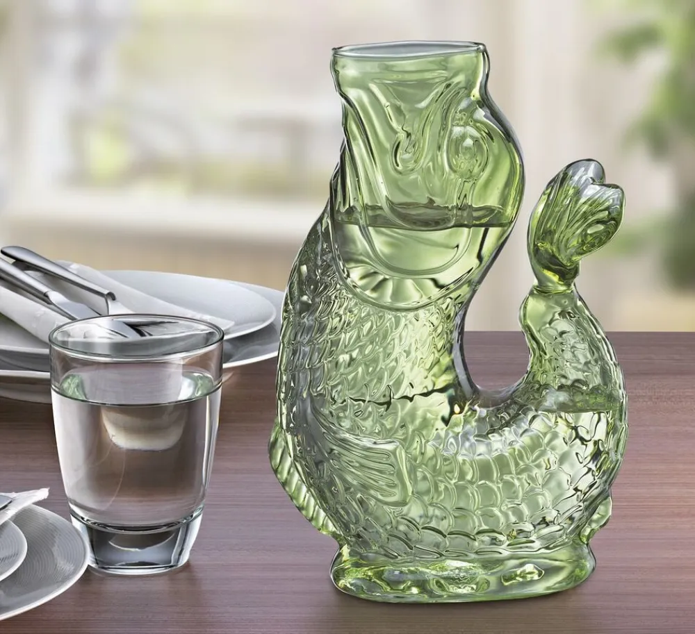 CILIO Vandkaraffel fisk, grøn, glas, NEMO Clearance
