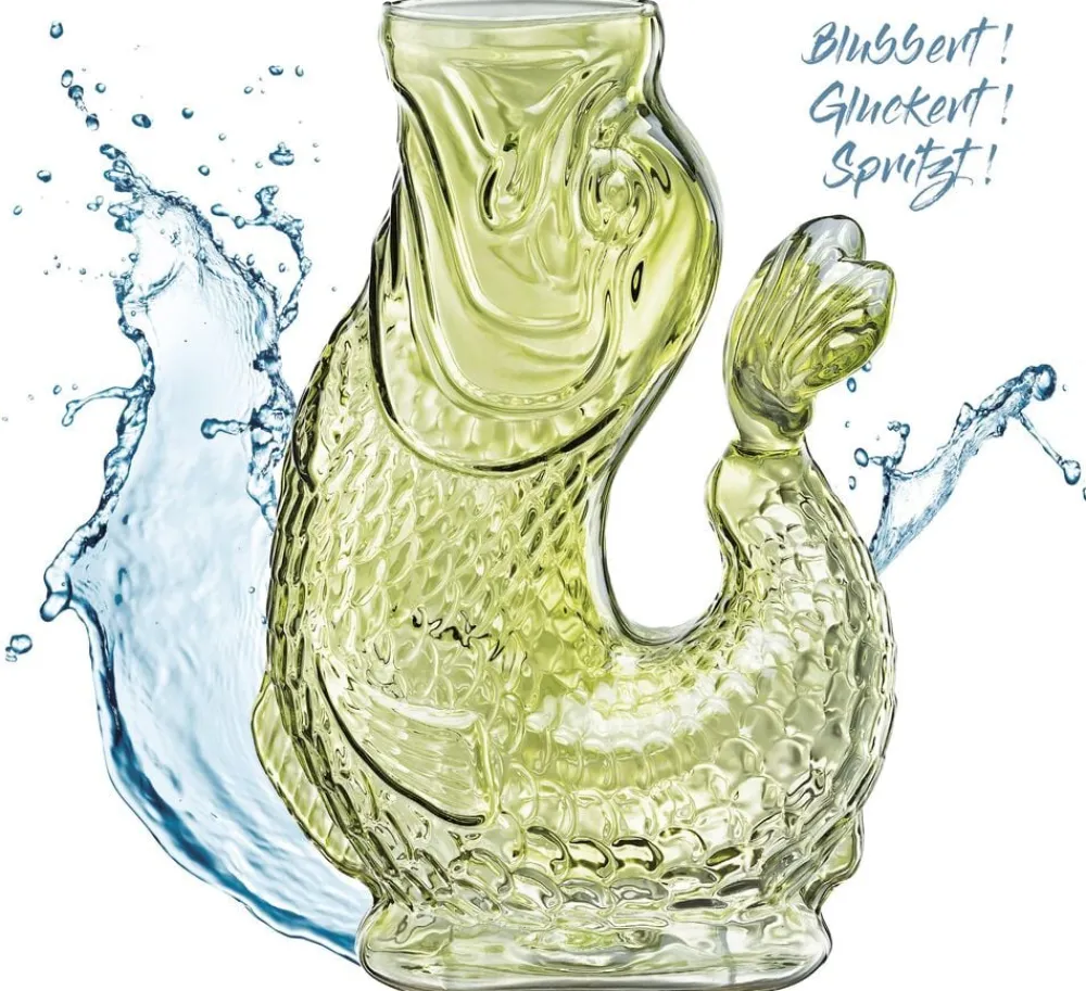 CILIO Vandkaraffel fisk, grøn, glas, NEMO Clearance