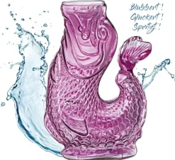 Vandkaraffel fisk, lilla, glas, NEMO>CILIO Discount
