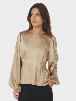 Vanya Crushed Sateen Blouse>Neo Noir Outlet