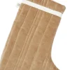 Vari Quilted Christmas Stocking - Velvet - Tan>Ferm Living Online