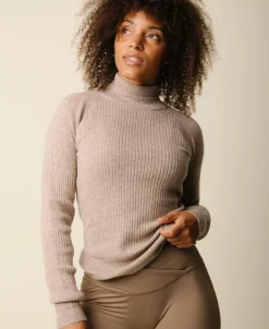 Cartel Copenhagen Vilda turtleneck cashmere blend sweater - Hazel Camel Online