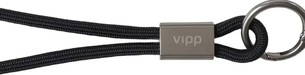 Dame Vipp 320 Key strap, Loft, black/metal, 18 cm