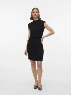 Vero Moda VMNELLI SL HIGH NECK SHORT DRESS JR Black Hot