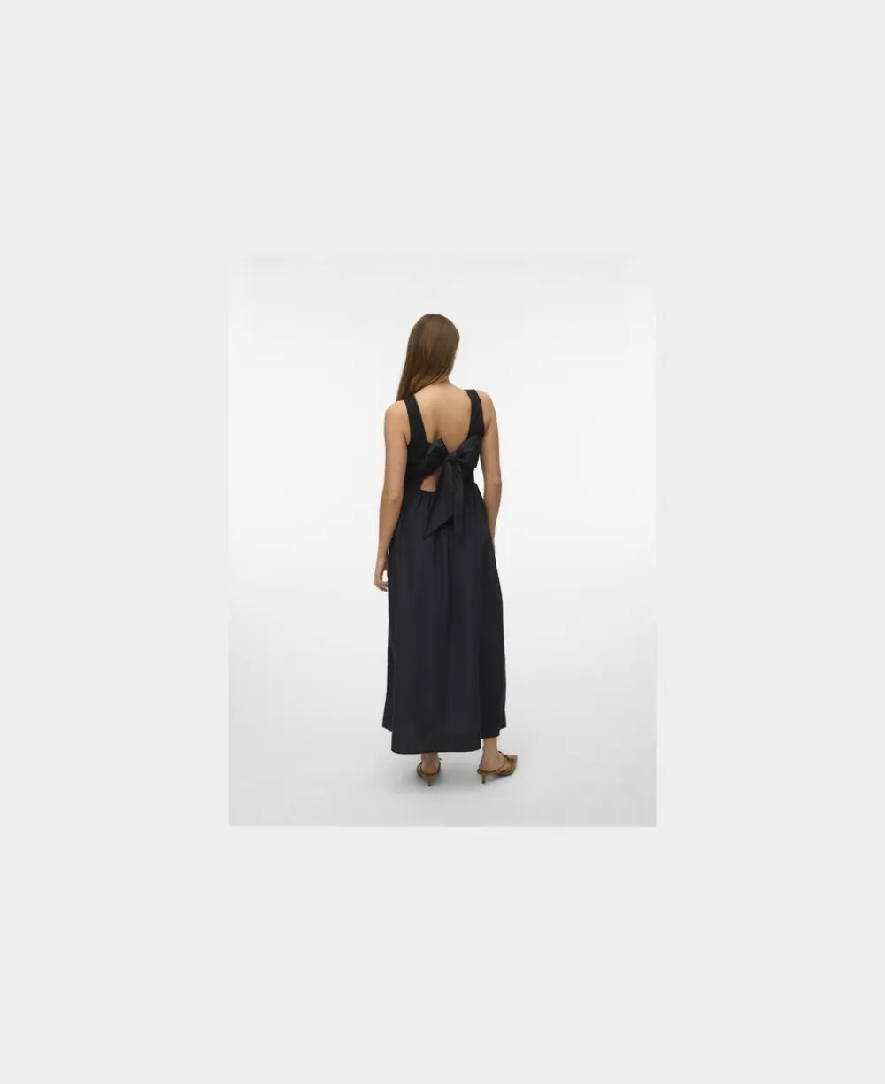 Vero Moda VMVALLY SL LONG BOW DRESS JRS NOOS Black Online