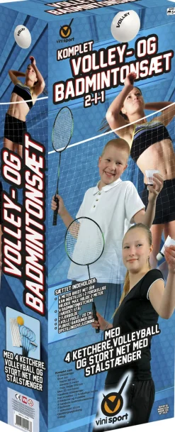 VINI SPORT VOLLEY-4xBADMINTON KOMPLT Clearance