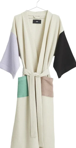 Hay Waffle Bathrobe-Off-white multi Best