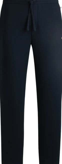 BOSS Waffle Pants Blå Discount