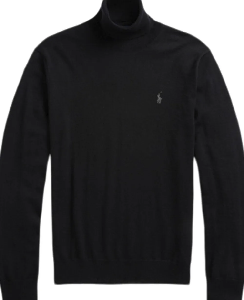 Polo Ralph Lauren Washable Wool Turtleneck Sweater Sort Discount