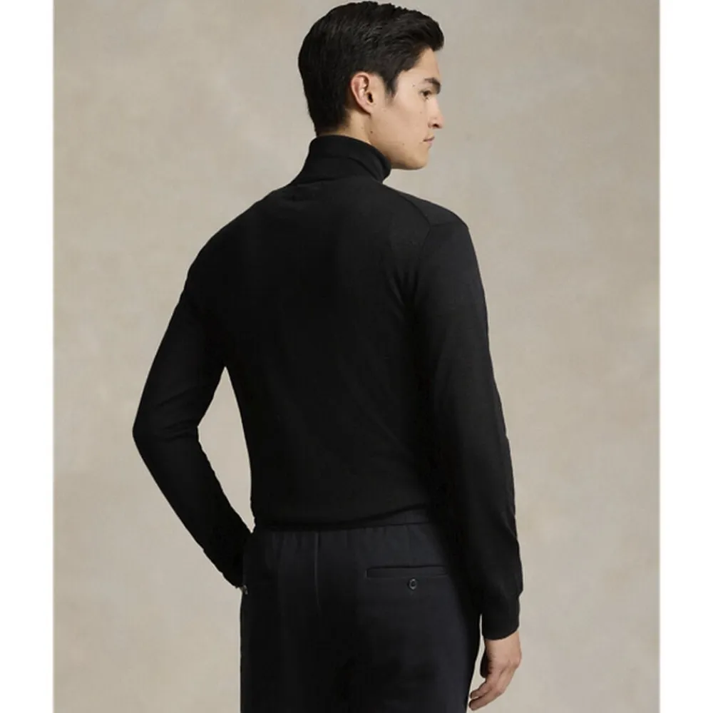 Polo Ralph Lauren Washable Wool Turtleneck Sweater Sort Discount