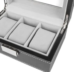 Watch Box 3 Watches Black Synthetic><noscript><img width=