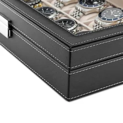 Ditur Watch Box 12 Watches Black Syntheti Sort