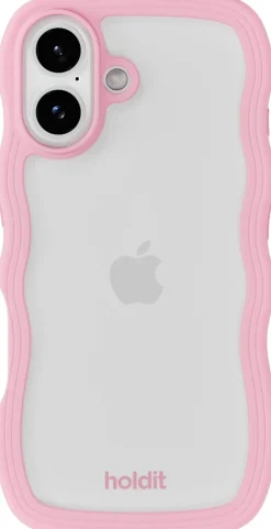 Dame HoldIt Wavy Case iPhone 17 Pink/Transparent