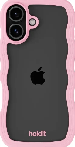 Dame HoldIt Wavy Case iPhone 17 Pink/Transparent