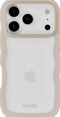 HoldIt Wavy Case iPhone 17 Pro Light /Transparent Beige Clearance
