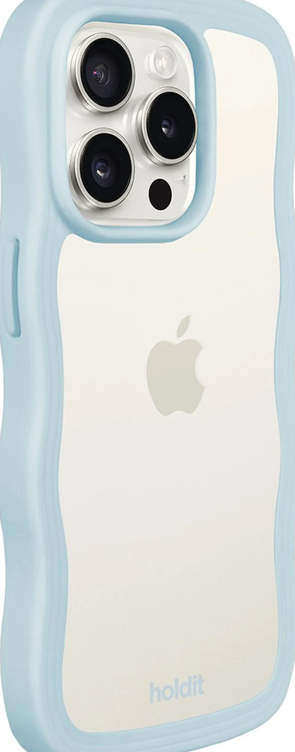 Dame HoldIt Wavy Case iPhone 15 Pro Max Mineral Blue/Transparent