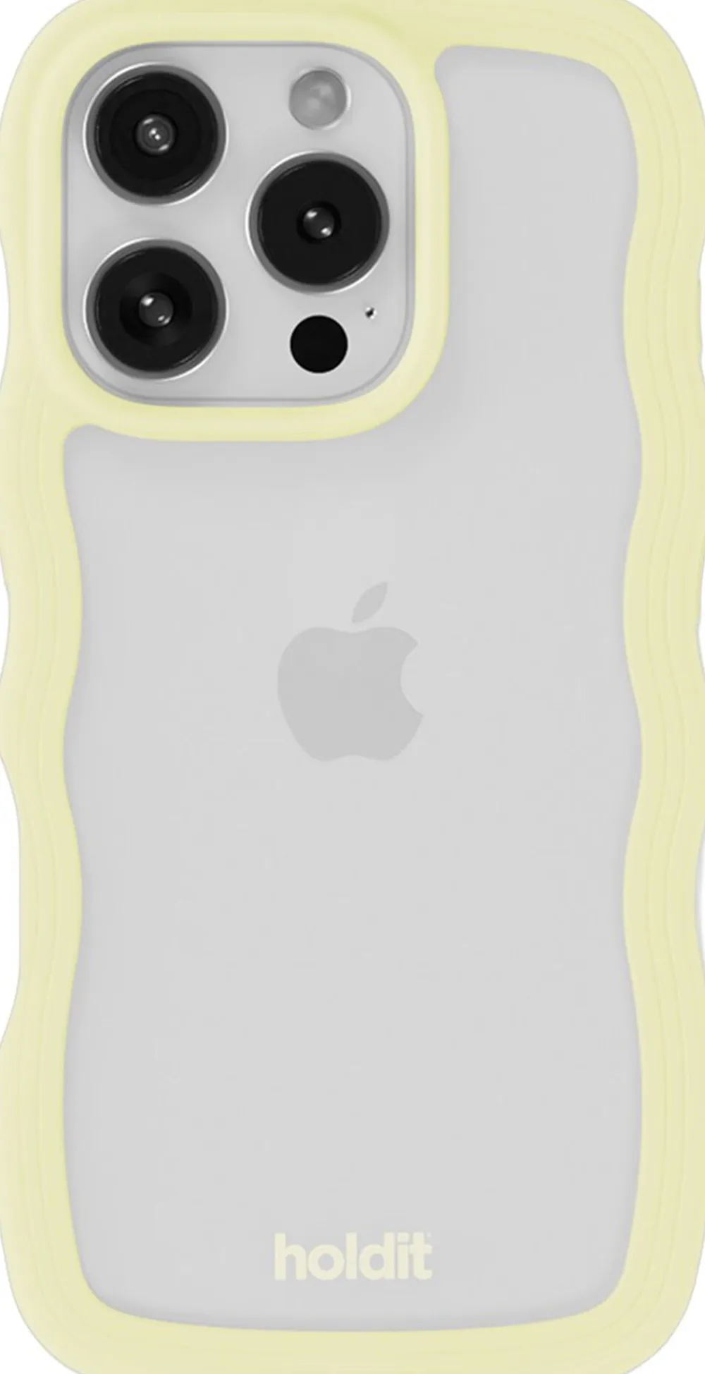 Dame HoldIt Wavy Case iPhone 16 Pro Max Lemonade/Transparent