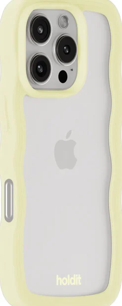 Dame HoldIt Wavy Case iPhone 16 Pro Max Lemonade/Transparent
