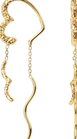 Camille Brinch Jewellery Wavy Sparkly Heart Earlines Gold Online