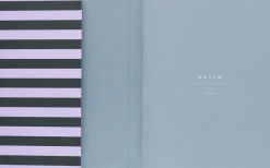 Notem Weekly Planner med syet ryg, Rosa og grøn stribe