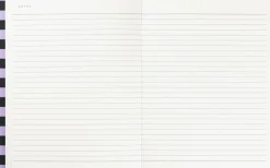 Notem Weekly Planner med syet ryg, Rosa og grøn stribe