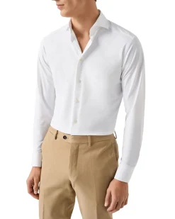 White Four-Way Stretch Shirt - Slim Fit><noscript><img width=