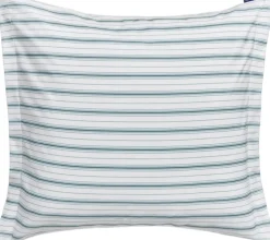 Lexington White/Eucalyptus Striped Cotton Poplin Bed Set Hot