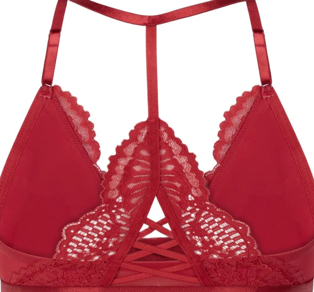 Hunkemöller Whitney Triangle Bralette Red Discount