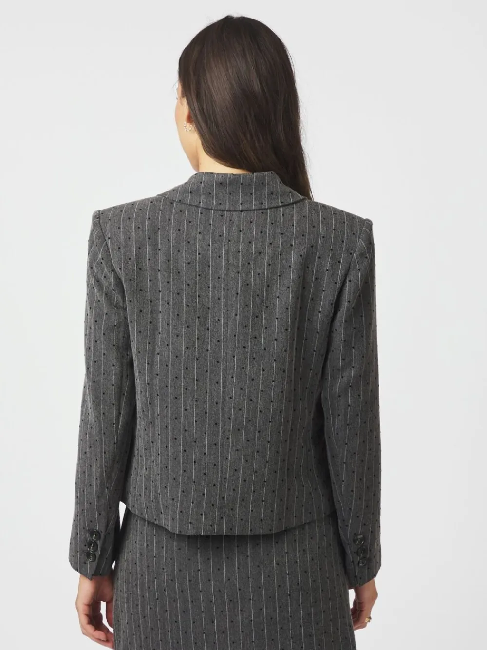 Neo Noir Willa Mini Dot Blazer Dark grey melange Best