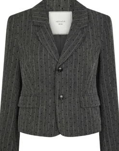 Neo Noir Willa Mini Dot Blazer Dark grey melange Best