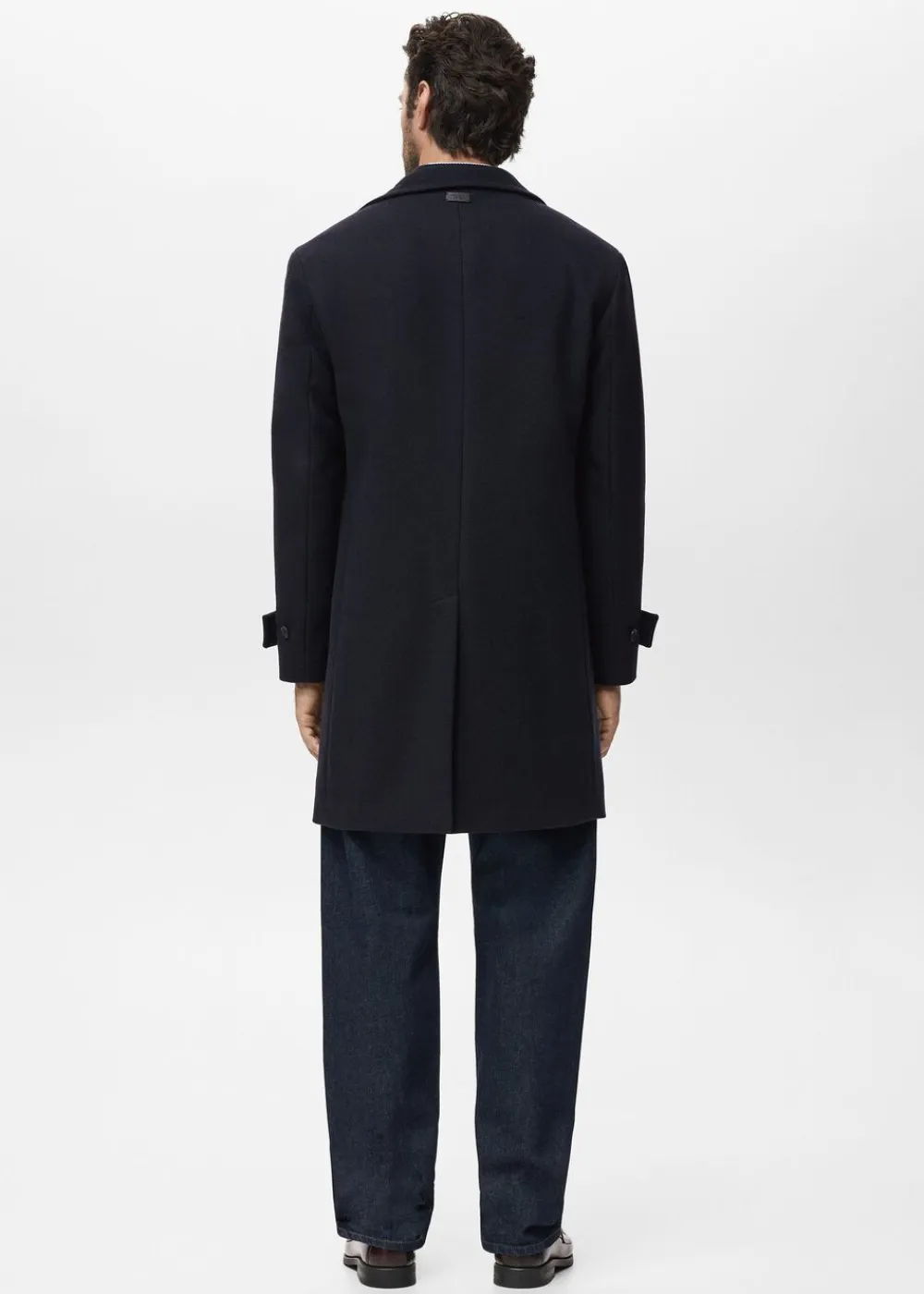 MANGO Wool funnel neck coat