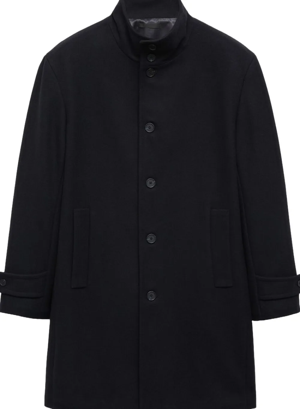 MANGO Wool funnel neck coat