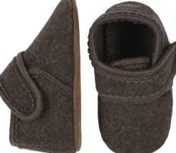 Børn Melton Wool slippers with velcro