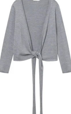 Rethinkit Studios Wool Wrap Cardigan Keep Me Light melange grey Clearance