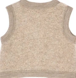 Müsli by Green Cotton Woolly fleece vest Balsam melange Hot