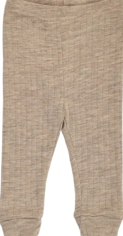 Børn Müsli by Green Cotton Woolly rib cuff pants