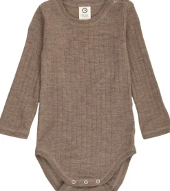 Müsli by Green Cotton Woolly rib l/s body Walnut melange Discount
