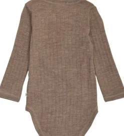 Müsli by Green Cotton Woolly rib l/s body Walnut melange Discount