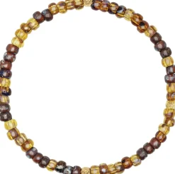 Wristband with Amber Japanese Miyuki Beads>Nialaya Best