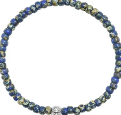 Nialaya Wristband with Lapis Japanese Miyuki Beads Blue New