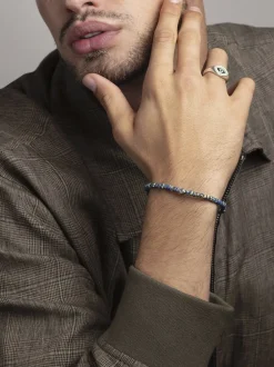 Nialaya Wristband with Lapis Japanese Miyuki Beads Blue New