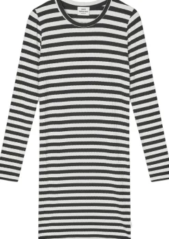 Mads Nørgaard - Copenhagen 5x5 Classic Stripe Dubina Short Dress Sort med hvide striber Sale