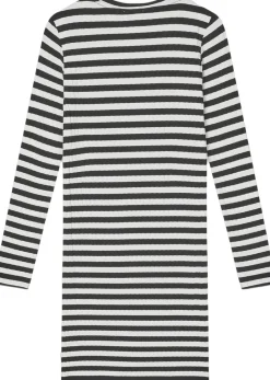 Mads Nørgaard - Copenhagen 5x5 Classic Stripe Dubina Short Dress Sort med hvide striber Sale