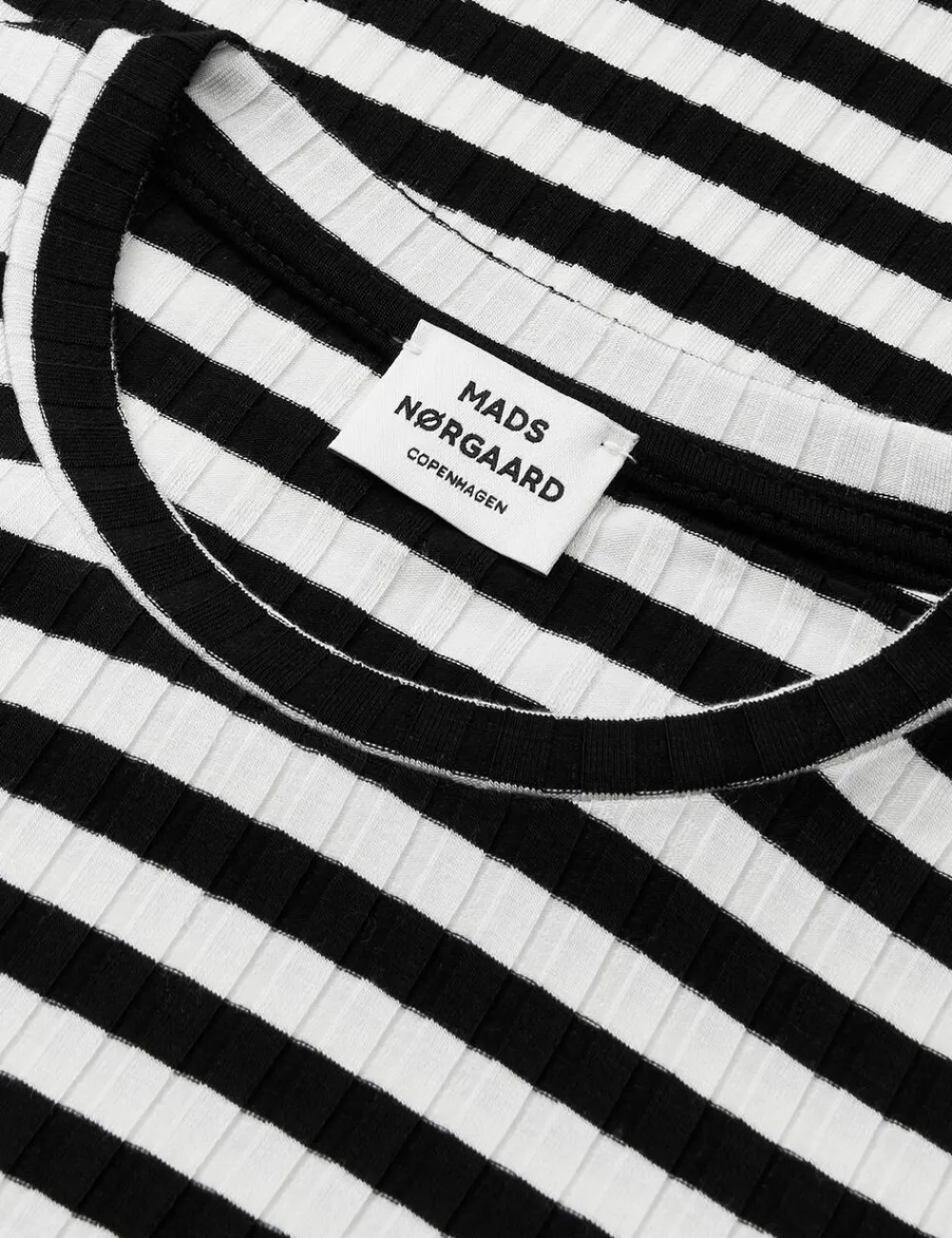 Mads Nørgaard - Copenhagen 5x5 Classic Stripe Dubina Short Dress Sort med hvide striber Sale